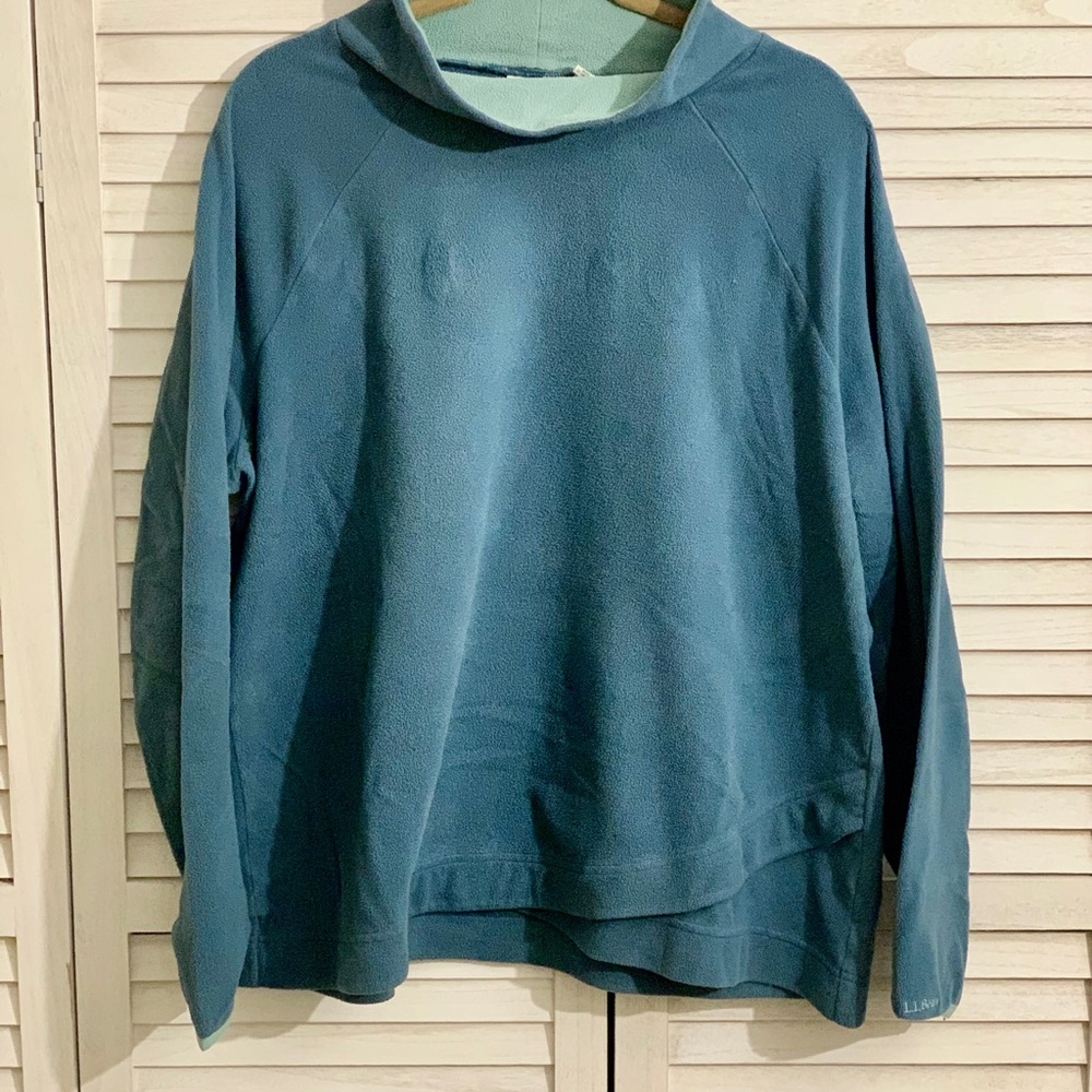LL Bean Teal Cowl Neck Sweater 2X